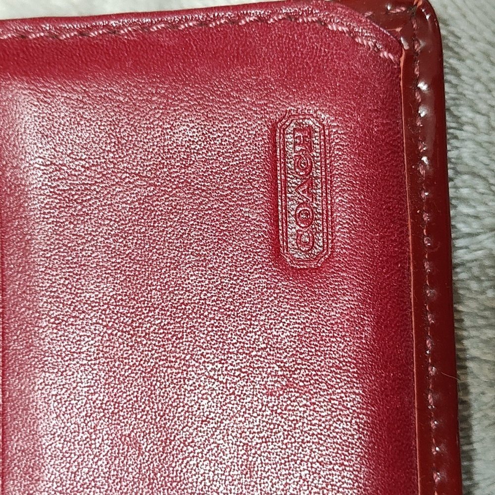 Coach Red Embossed Wallet - image 7
